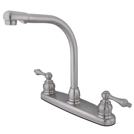 Kingston Brass Victorian Centerset Kitchen Faucet, Brushed Nickel KB718ALLS
